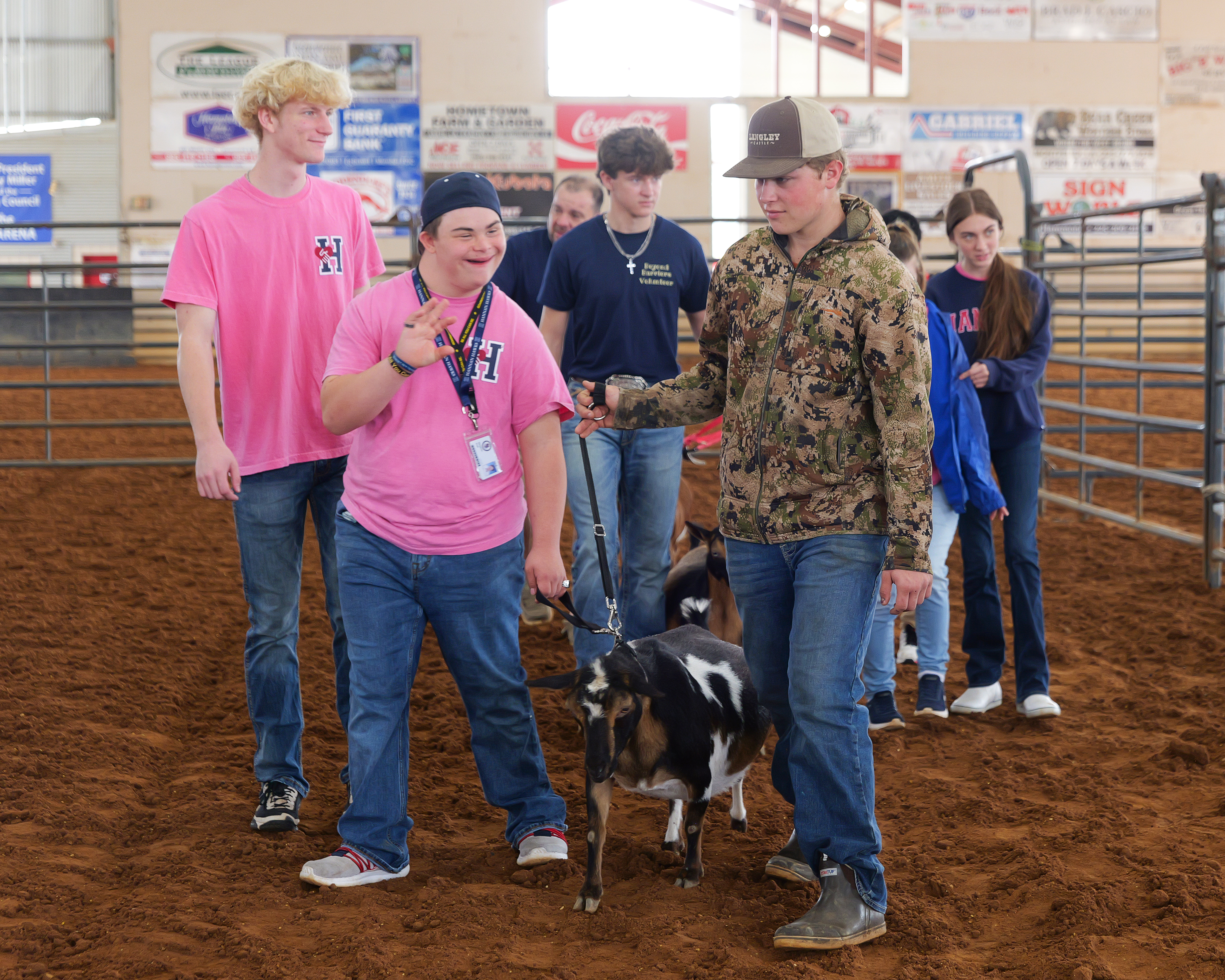 Students with disabilities try their hand at showing livestock with help from 4-H’ers